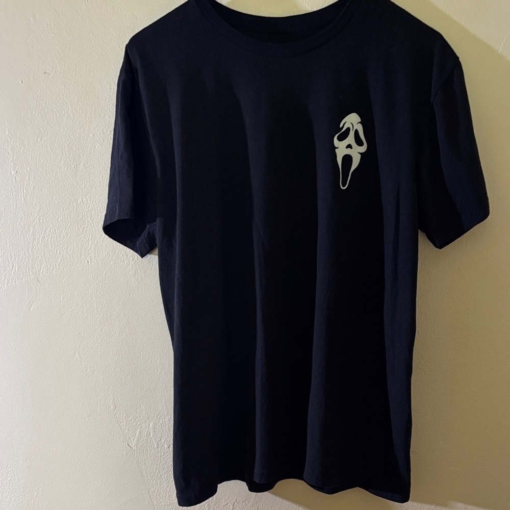 Ghost Print Black T-Shirt